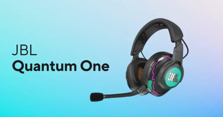 JBL Quantum One is a wired headphone that comes with RGB lights and active noise cancellations.