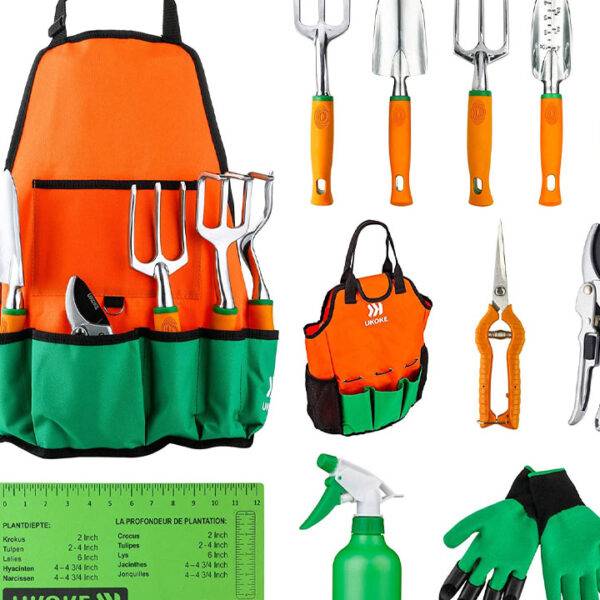 UKOKE Garden Tool Set, 12 Piece Tool Kit