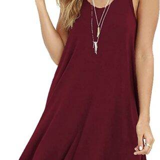 MOLERANI Women's Casual Swing Simple T-Shirt Loose Dress