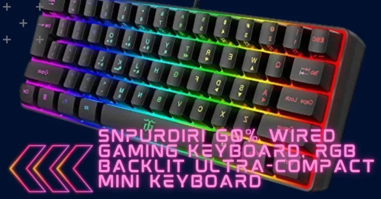 snpurdiri 60% gaming keyboard ultra-compact keyboards is designed for gamers who want a minimalist and portable option.