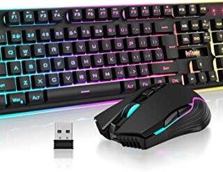 RedThunder K10 Wireless Gaming Keyboard and Mouse Combo for gaming