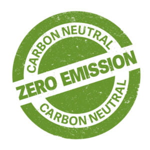 Carbon Neutral Zero Emission Stamp Green Coloured