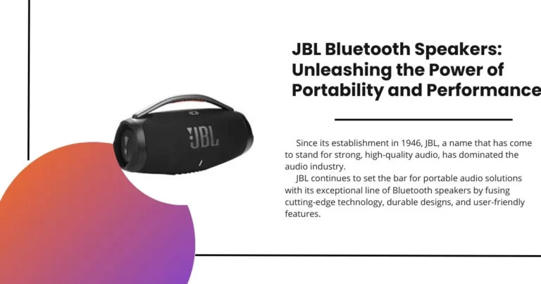 JBL is a brand that has established itself as a leader in the Bluetooth speaker market, unleashing the power of portability and performance. JBL speakers are renowned for their impressive sound quality, durable build, and innovative features that cater to music lovers and audio enthusiasts alike.