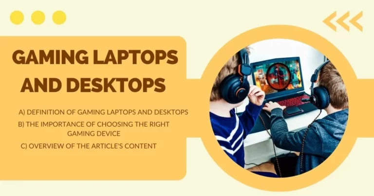 gaming laptop and desktop