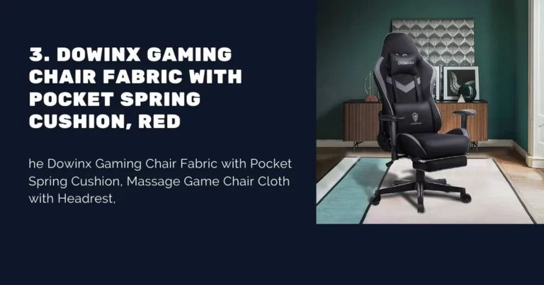 Dowinx Gaming Chair Fabric with Pocket Spring Cushion, Red