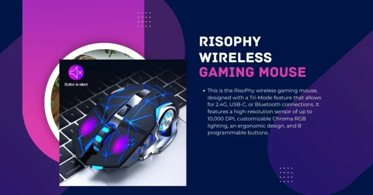 I apologize, but as of my knowledge cutoff in September 2021, I don't have specific information about the "Risophy wireless gaming mouse." It's possible that it could be a newer or lesser-known brand or model that was released after my last update. To gather accurate and up-to-date information about the Risophy wireless gaming mouse, I recommend checking online retailers, technology forums, or trusted review websites for detailed specifications, features, and user reviews of the product.