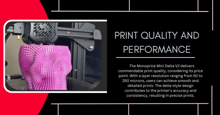 The Monoprice Mini Delta V2 delivers commendable print quality, considering its price point.