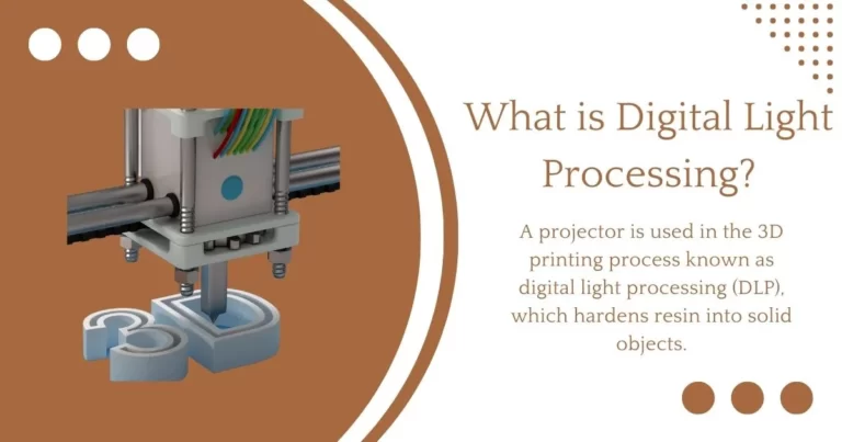 A projector is used in the 3D printing process known as digital light processing (DLP), which hardens resin into solid objects.