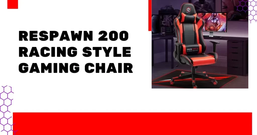 The Respawn 200 Racing Style Gaming Chair is a highly regarded option among gamers, known for its comfort, ergonomic design, and sleek racing-inspired aesthetics. Here are the key features of the Respawn 200: