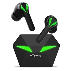 PTron Bassbuds Jade Truly Wireless in Ear Earbuds with 40ms Gaming Low Latency