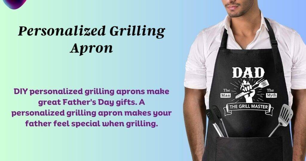 DIY personalized grilling aprons make great Father's Day gifts. A personalized grilling apron makes your father feel special when grilling.
